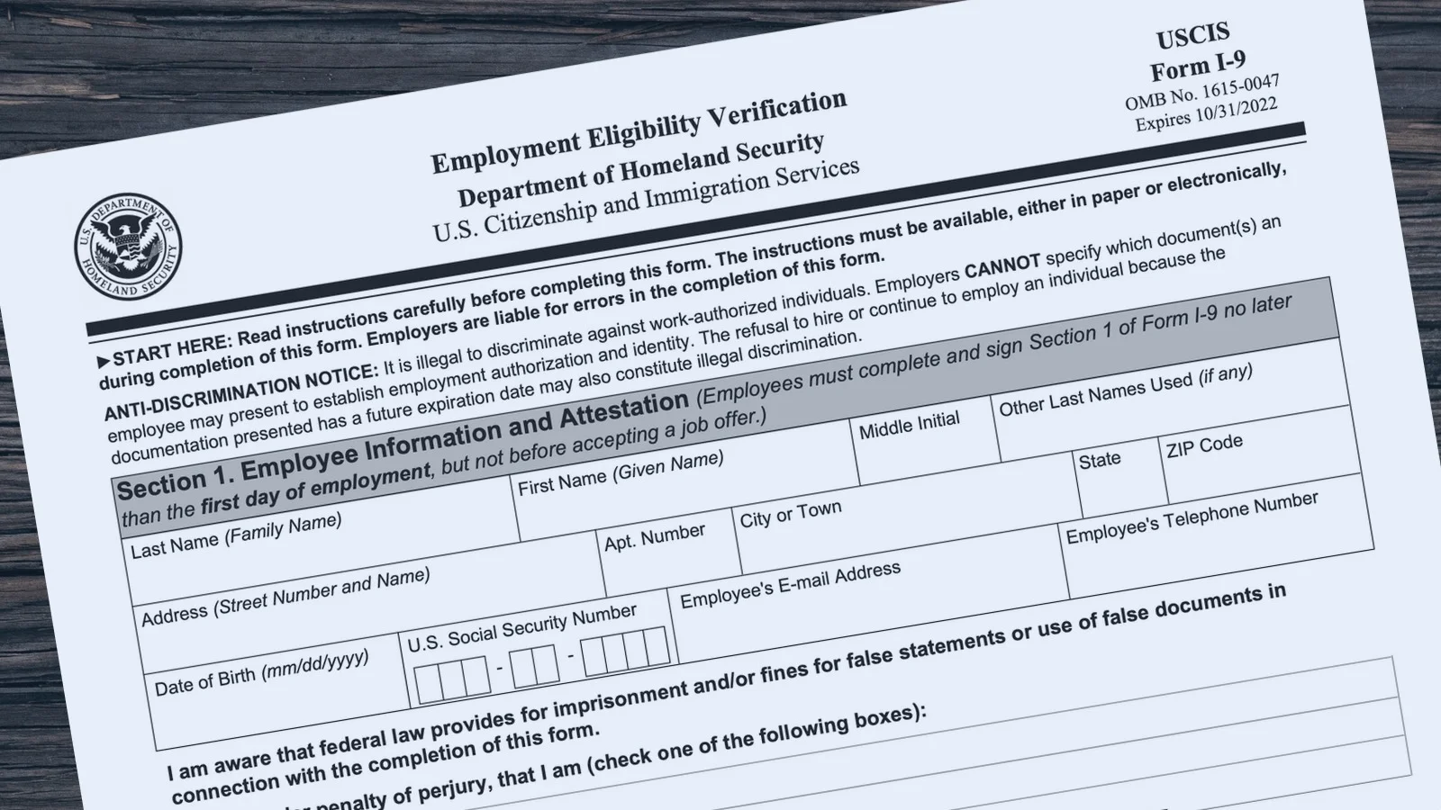 I-9 employment