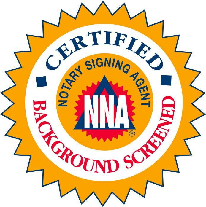 National Notary Association Certified Notary Signing Agent, Background Screened seal