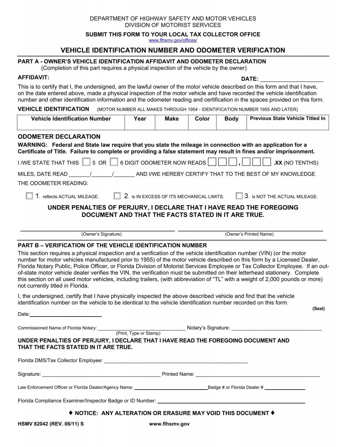 VIN form
