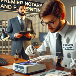 Premier Notary and Fingerprinting provides accurate fingerprinting services in Orlando.